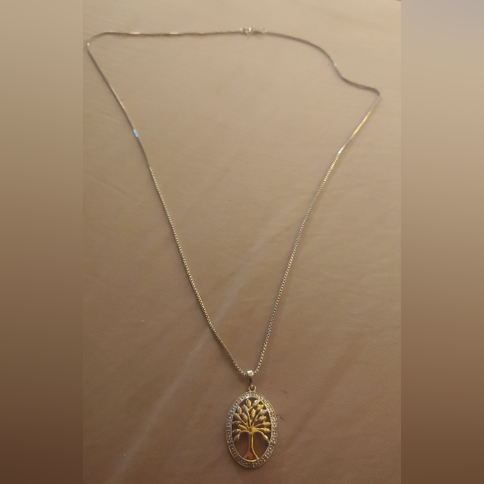 Sterling Silver Tree Of Life Pendant With Sterling Silver Chain